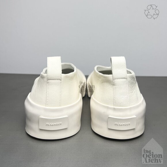 Men Size 11 Jil Sander Off-White Leather Slip On Sneaker J32WS0031277  Pre-Owned - Picture 4 of 14